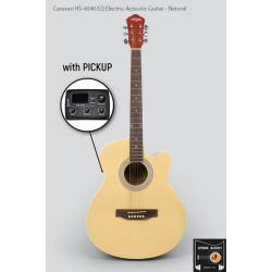 Caravan HS-4040 EQ Electric-Acoustic Guitar - Natural