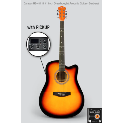 Caravan HS-41111 41 inch Dreadnought Acoustic Guitar - Sunburst