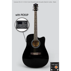 Caravan HS-41111 EQ 41 inch Dreadnought Acoustic-Electric Guitar - Black