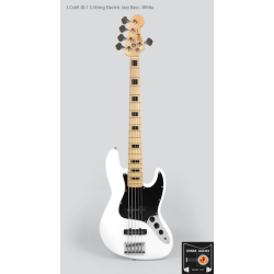 J-Craft JB-1 5-String Electric Jazz Bass - White